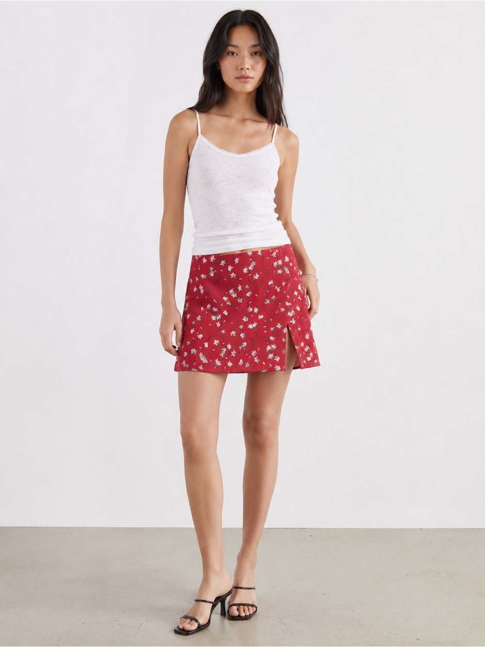 Sunday Best Tatiana Floral A-Line Mini Slit Skirt Size 6